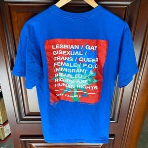 Obey Royal Blue Graphic Short Sleeve Tee